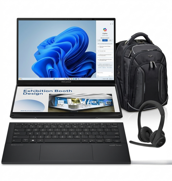 ASUS Zenbook Duo UX8406 Dual-Screen OLED Laptop Bundle | Core Ultra 9