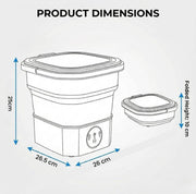 Smart Basics Foldable Mini Washer & Laundry Basket Bundle
